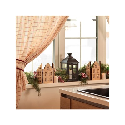 Шторы для кухни с подхватами «Этель» Bright cage, 150×180 см, комплект - 2 шт., 100% хлопок