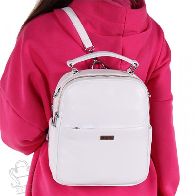 Рюкзак женский кожаный 970034 white Velina Fabbiano-Safenta/30