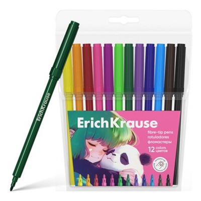 Фломастеры 12цв 62988 Panda Hugs ErichKrause