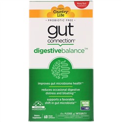Country Life, Gut Connection, Digestive Balance, 60 веганских капсул