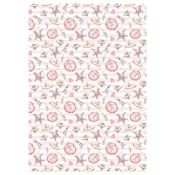 Бумага упаковочная  70х100 см "Нежность/Tenderness" 80 г/м2 ассорти, 5 дизайнов MS_62804 (372615) MESHU