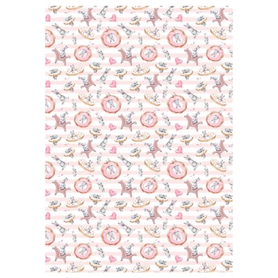 Бумага упаковочная  70х100 см "Нежность/Tenderness" 80 г/м2 ассорти, 5 дизайнов MS_62804 (372615) MESHU