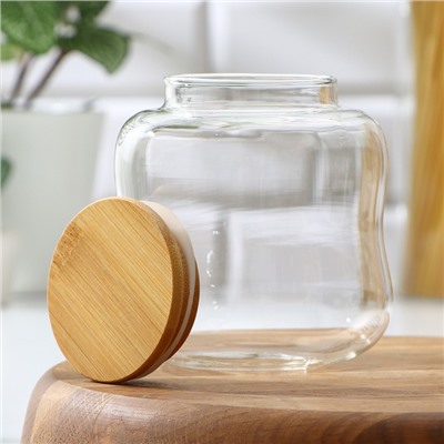 Банка стеклянная для сыпучих продуктов «Эко. Изгиб», 700 мл, 10.5×11.5 см