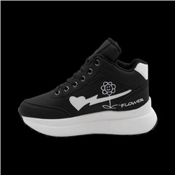 Кроссовки на меху В939-2 черные п/п