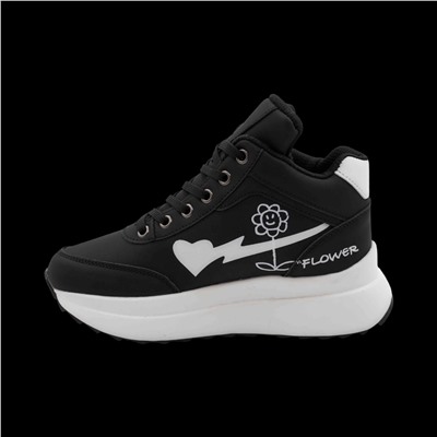 Кроссовки на меху В939-2 черные п/п