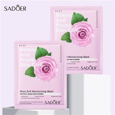 Тканевая маска для лица с экстрактом РОЗЫ Sadoer