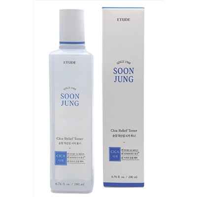 Etude Слабокислотный тонер для лица / Soon Jung CICA Relief Toner, 200 мл KRISTALLER, 1115651