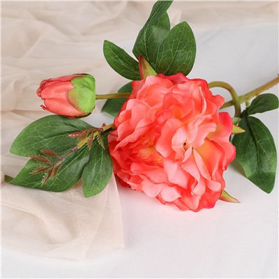 Цветок искусственный Пион 70 см / W01284-23 /уп 200/400/ (Красный)