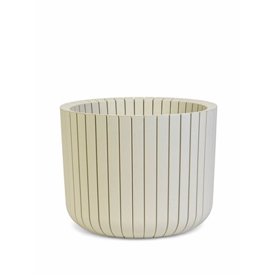 Кашпо для цветов «Шато», 23.5 л, d=38 см, h=30 см, пластиковое, белое