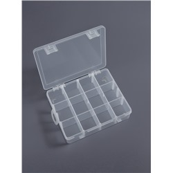 Органайзер для хранения мелочей, с подвесом, 12 ячеек, 14×12×3.3 см, прозрачный