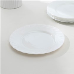 Десертные тарелки Luminarc TRIANON, d=19.5 см, набор 6 шт., стеклокерамика, белые