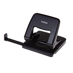 Дырокол на  25 л. металл "Record" черный ,с линейкой 092224 Хатбер