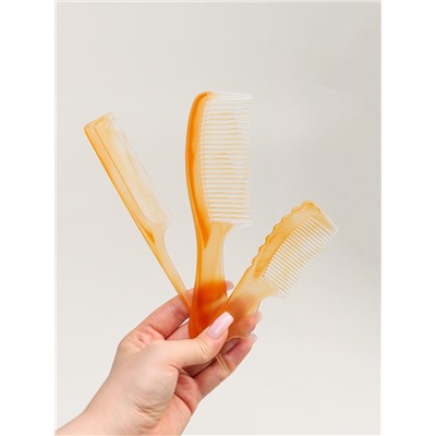 Набор парикмахерский, 4 предмета, 22(±1) см, цвет «янтарный»