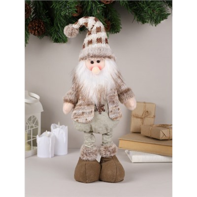 Новогоднее украшение Дед мороз на телескопических ножках 35-52 см / NA108-1 /уп 60/745037