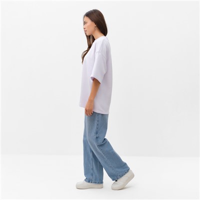 Футболка женская с нашивкой MIST Base, белая, размер 46