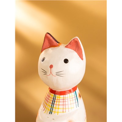 Сувенир «Котенок в рубашке сидячий», 6×6×15 см, дерево