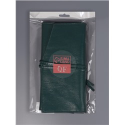 Набор кистей для макияжа Lillian, 14 предметов, футляр на завязках, зелёный, серый