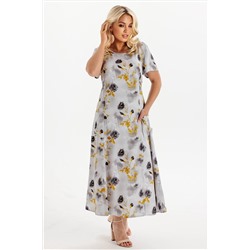 Платье штапель  6146/01/Серый