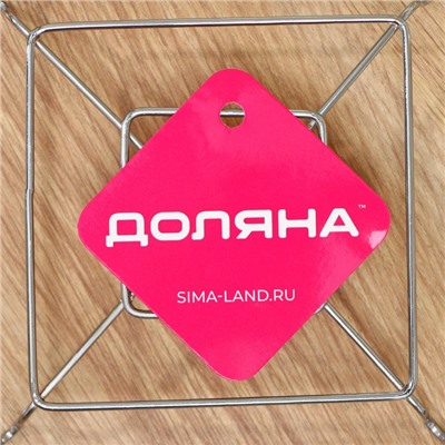 Подставка под горячее на ножках Доляна «Квадрат», 14×14×2 см, хром