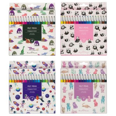 Фломастеры 18цв "HAPPYCOLOR" 32-0025 Bruno Visconti