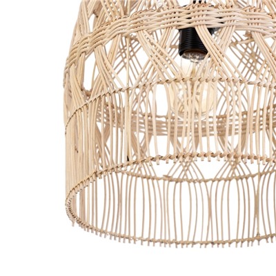 Светильник потолочный из ротанга «Эки», 1×120 Вт, Е27, 30×30×60 см