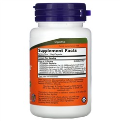 Now Foods, Probiotic-10, 25 млрд, 50 вегетарианских капсул