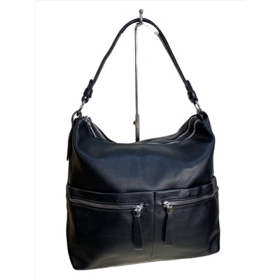 Женская сумка из искусственной кожи, цвет черный