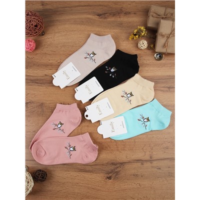 Носки р. 35-40 Птичка короткие / L803 /уп 10/500/1200/ ОДНА ПАРА/ МАРКА