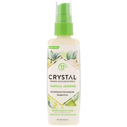 Crystal Body Deodorant, минеральный дезодорант-спрей, с запахом ванили и жасмина,118 мл (4 жидк. унции)