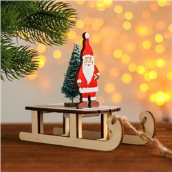 Декор с подсветкой «Дед мороз на санках», 2 круглые, 8×18×15.5 см