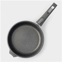 Сковорода Мечта «Гранит», d=22 см, съёмная ручка, антипригарное покрытие, алюминий, серая