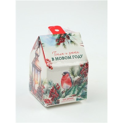 Чай новогодний чёрный «Тепла и уюта в новом году», со вкусом: зимняя вишня, 50 г