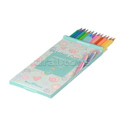 Карандаши цветные 12 цв. "Happycolor" пастельные