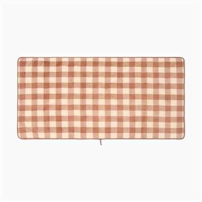 Полотенце банное «Этель. Клетка», 70×140 см, коричневое