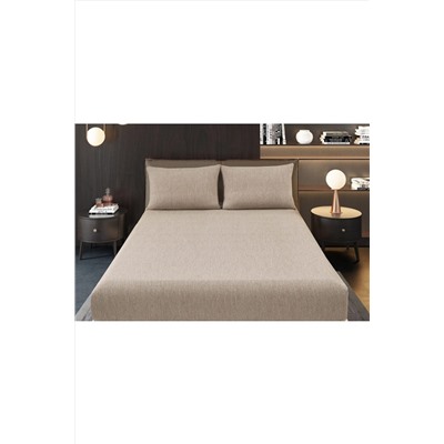 Простыня на резинке Страйп Меланж с высотой борта 25 см НАТАЛИ, 1127596