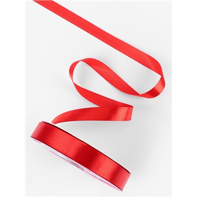 Лента атласная, 20 мм, 91±1 м, красная №26