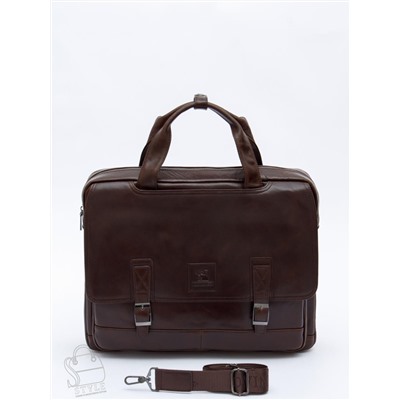 Портфель мужской кожаный 816XXL brown Fuzhiniao в Новосибирске