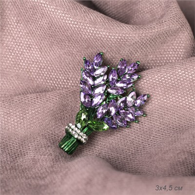 Брошь Лаванда 3х4,5 см / 3226 /уп 12/