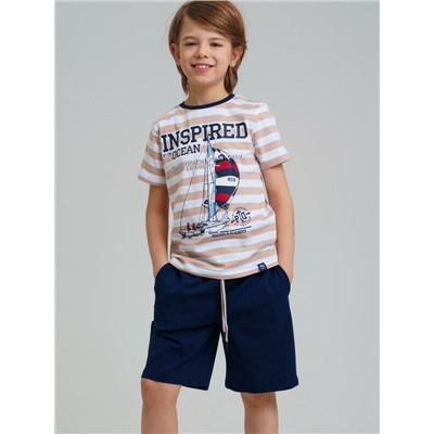 Комплект трикотажный для мальчиков: фуфайка (футболка), шорты