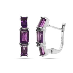 Серьги из серебра аметист, Андреа