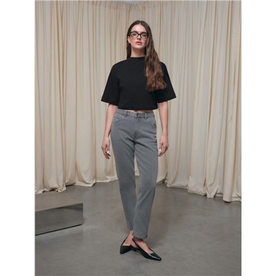 Актуальная коллекция CONTE CON-846 Джинсы mom в пепельном оттенке