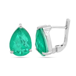 Серьги из серебра турмалин тропикана выращ., Джеймс