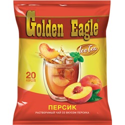 Golden Eagle. Растворимый чай со вкусом персика мягкая упаковка, 20 пак.