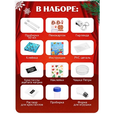 Набор для опытов «Большой новогодний подарок», 40 опытов