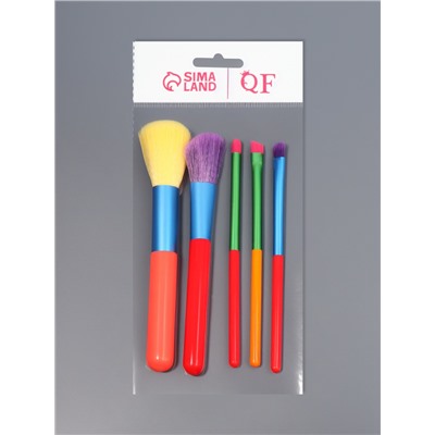 Набор кистей для макияжа COLOR POWER, 5 шт., разноцветные