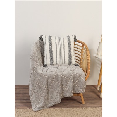 Наволочка декоративная с кисточками SL Home Line, 45×45 см, хлопок 100%, серая