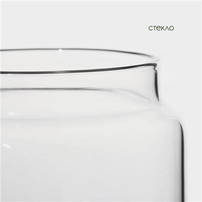 Банка стеклянная для хранения сыпучих продуктов BellaTenero «Эко», 1 л, 9.5×18 см, с бамбуковой крышкой