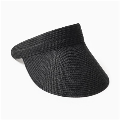 Козырёк женский MINAKU, чёрный, размер 58, целлюлоза