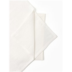 Набор салфеток с декоративными кольцами «Этель» Snow, 40×40 см - 4 шт., 100% лён