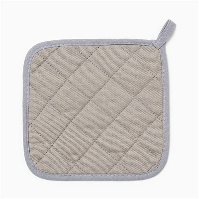 Набор кухонный Доляна «Душевная кухня»: варежка-прихватка 20×28 см, прихватка 17×17 см, серый